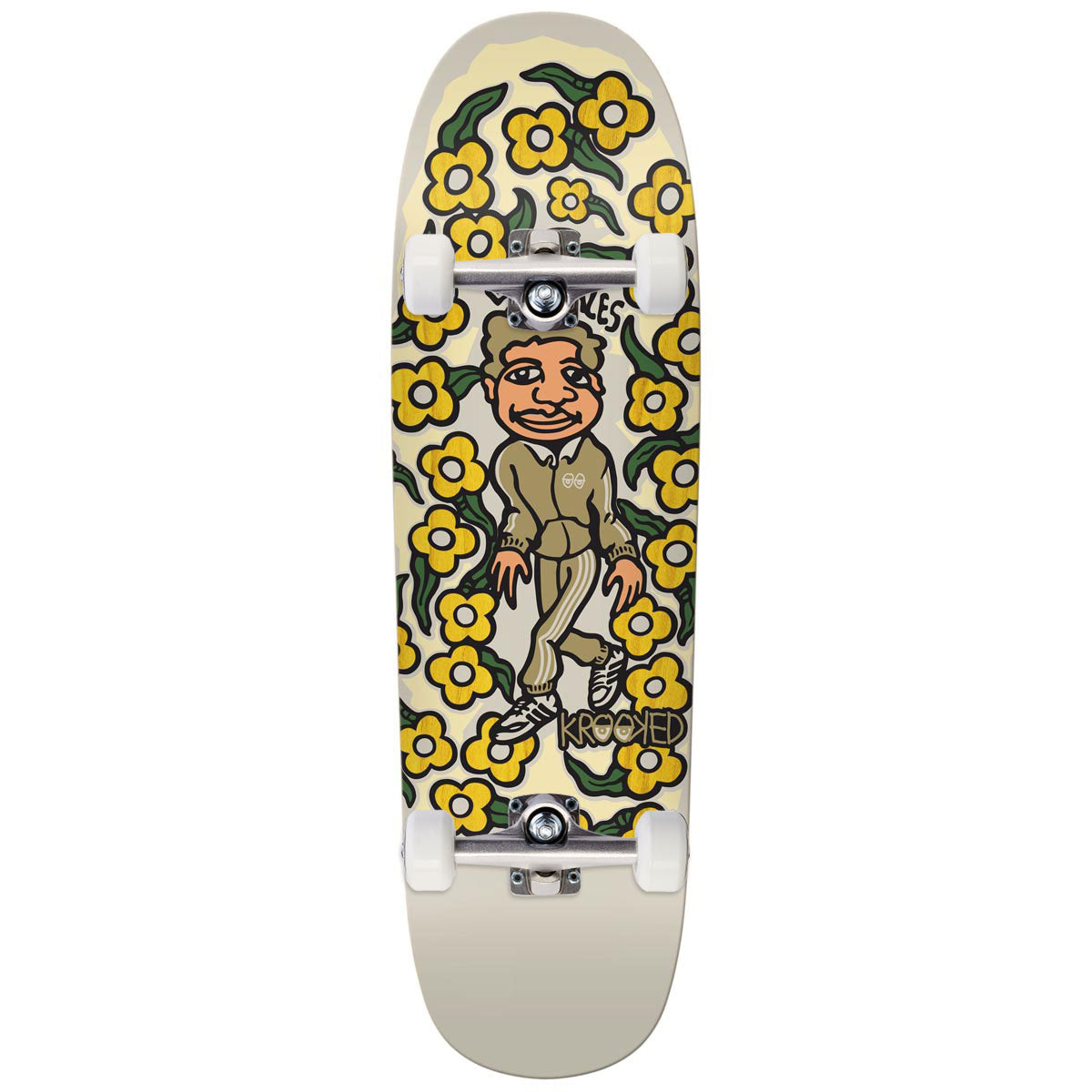 Krooked Gonz Sweatpants Skateboard Complete - Yellow - 9.25