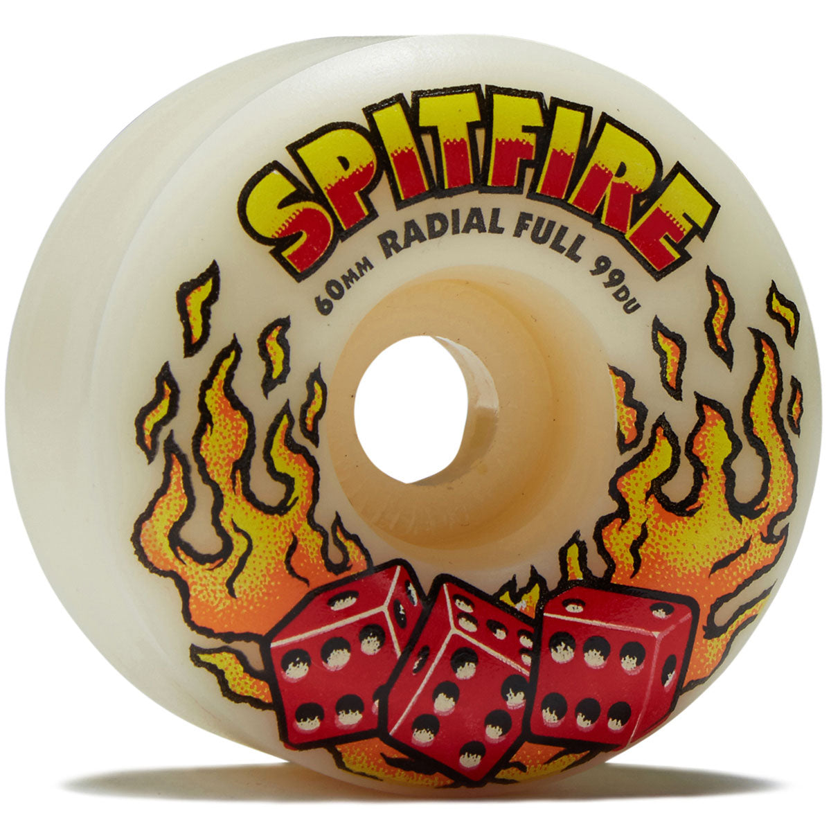 Spitfire F4 99d Hot Hand Radial Full Skateboard Wheels - Natural - 60mm image 1