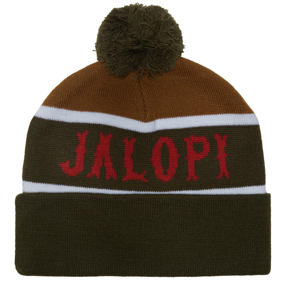 Anti-Hero Zambony Beanie - Olive/Gold/Red image 1