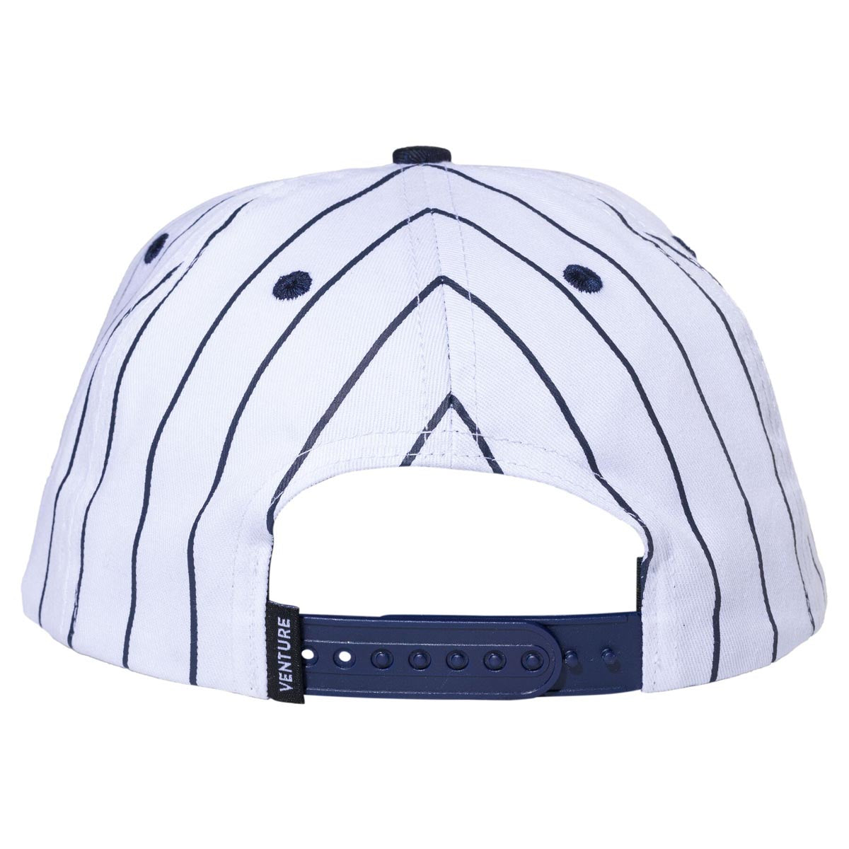 Venture x Bronze Pickup Hat - White/Navy Pinstripe image 2