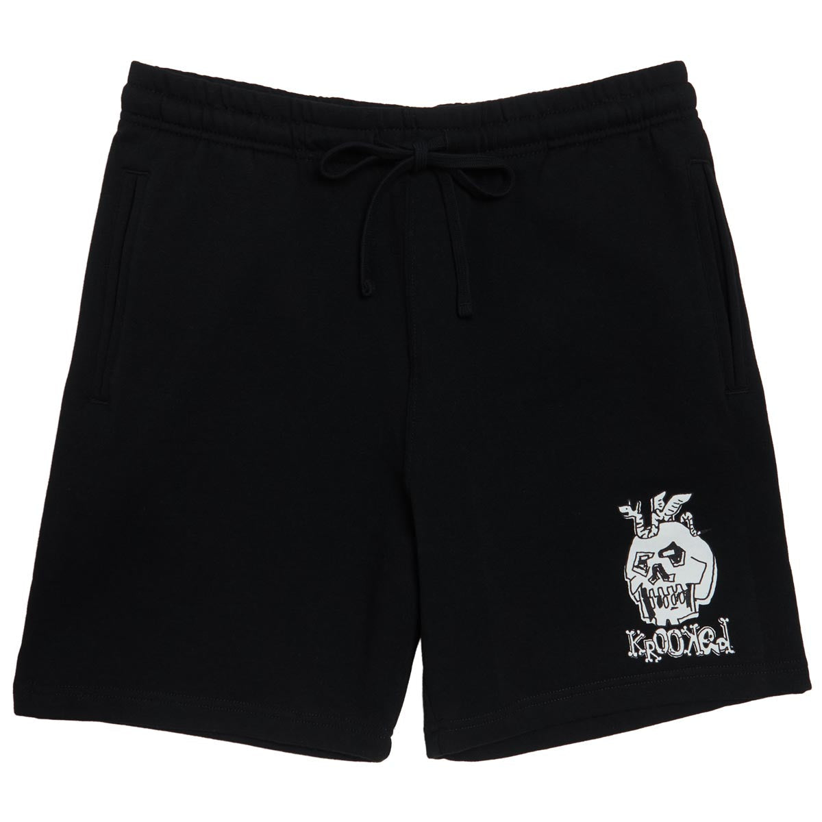 Krooked No Monster Sweat Shorts - Black image 1