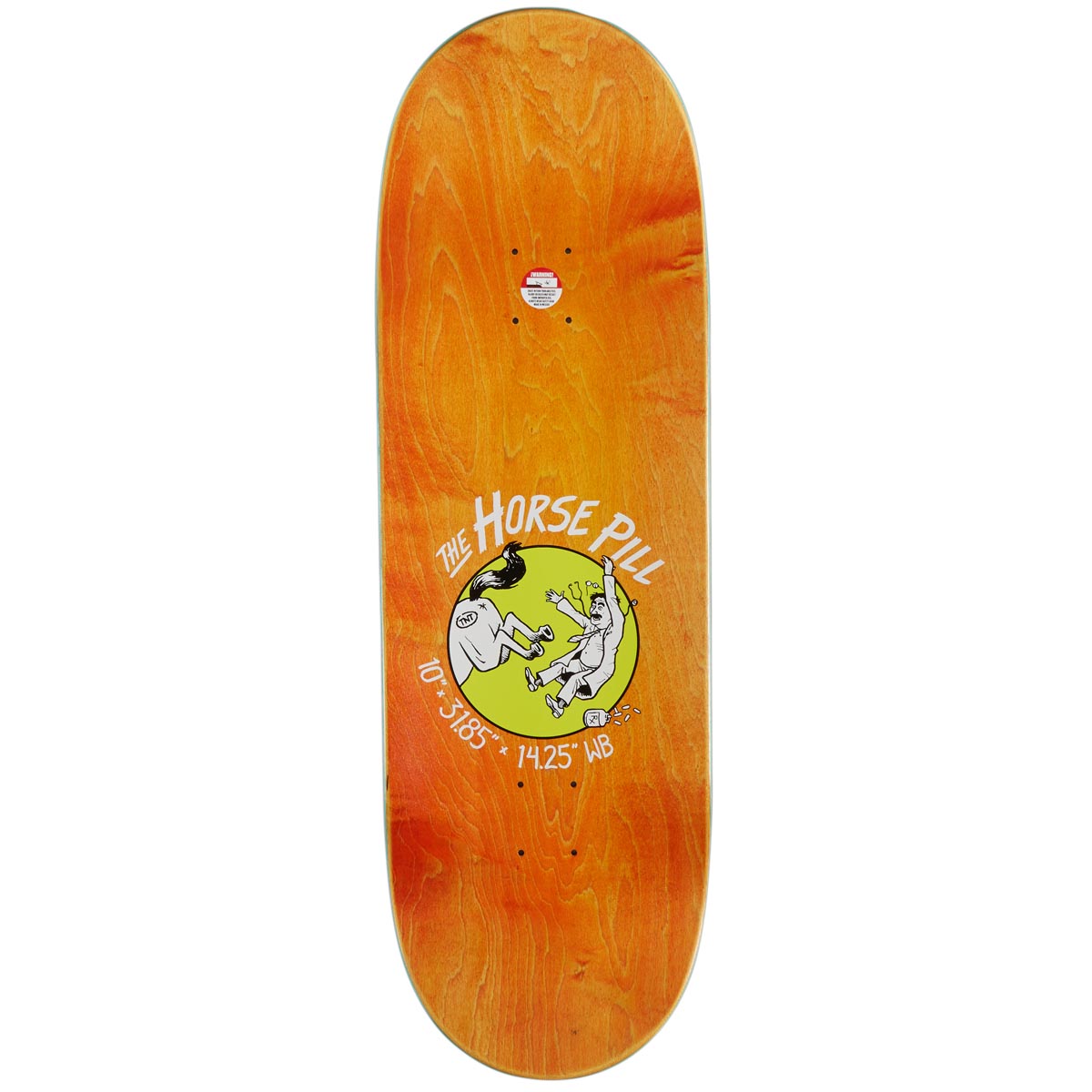 Anti-Hero Team Shaped Eagle Horse Pill Skateboard Complete - Yellow - 10.00