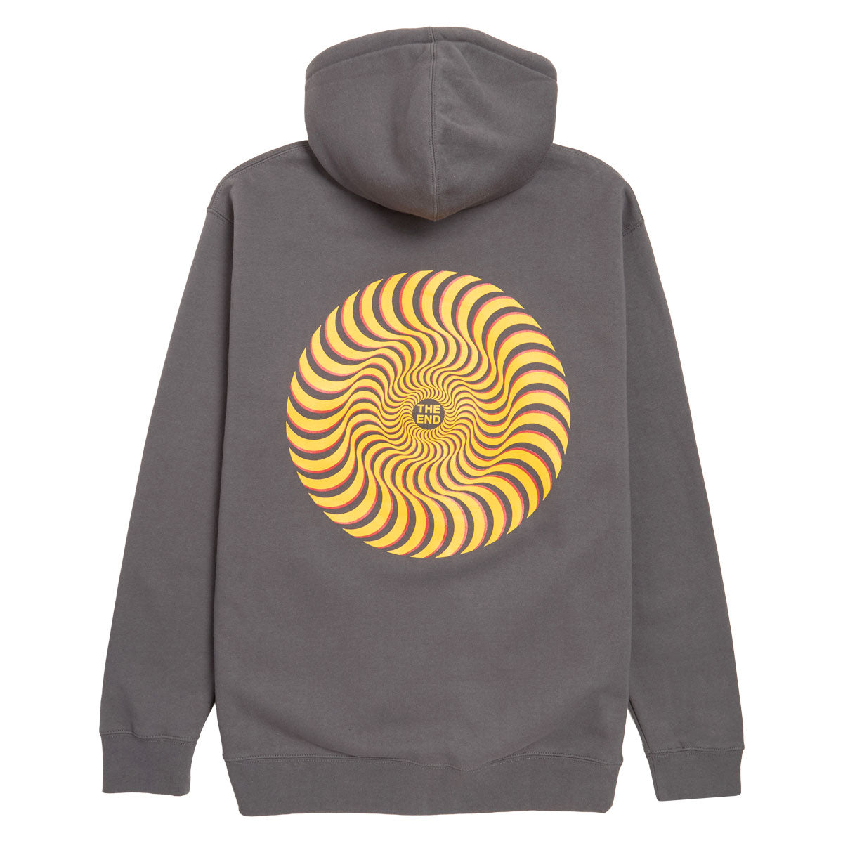 Spitfire Classic Swirl Overlay Zip Up Hoodie - Charcoal/Yellow/Red image 2