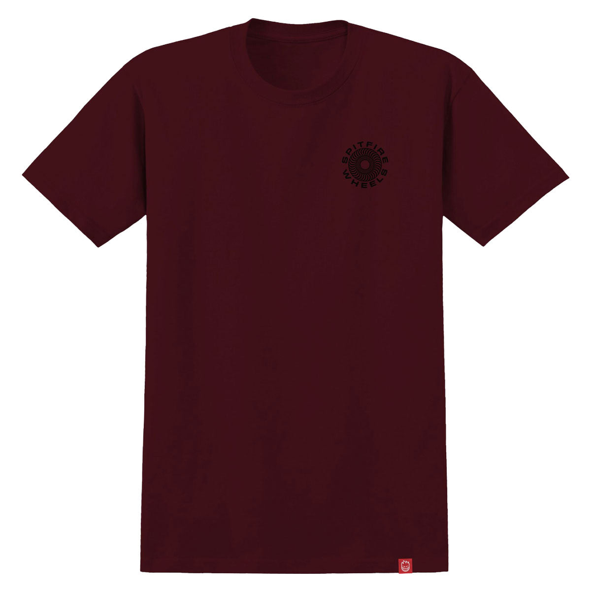 Spitfire Classic '87 Swirl Fill T-Shirt - Burgundy/Black/White image 2