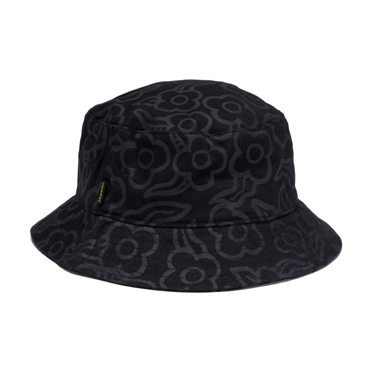 Krooked Flowers Hat - Black image 2