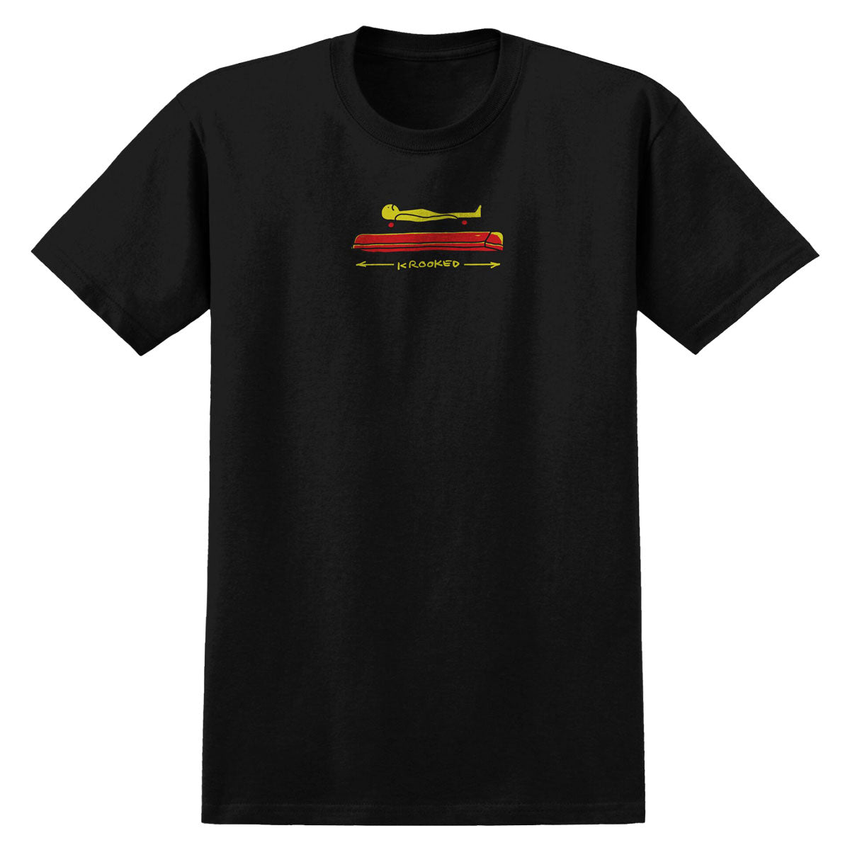 Krooked Koffin T-Shirt - Black/Yellow/Red/Black image 1