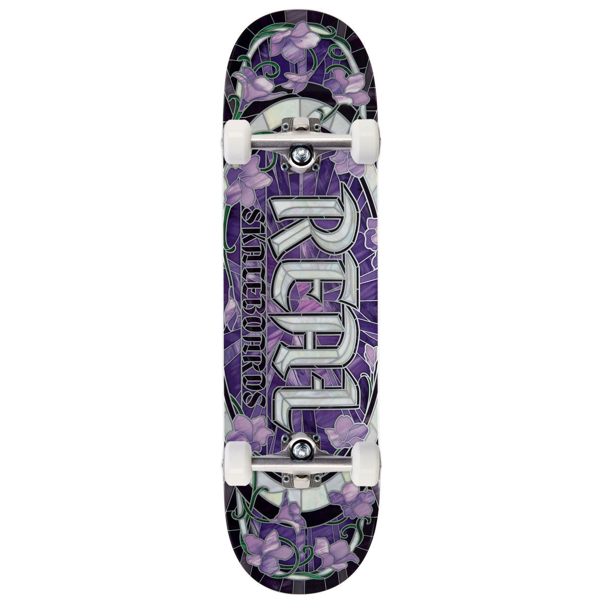 Real Cathedral Oval Purple Skateboard Complete - 8.25