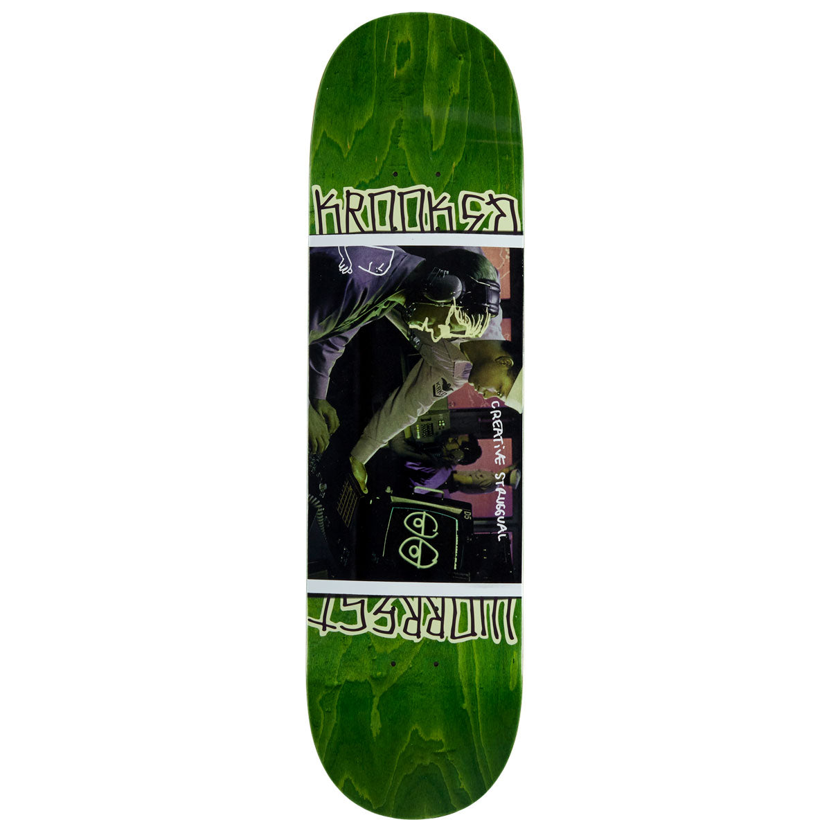 Krooked Worrest Struggual DBX Skateboard Deck - Green/Purple - 8.25