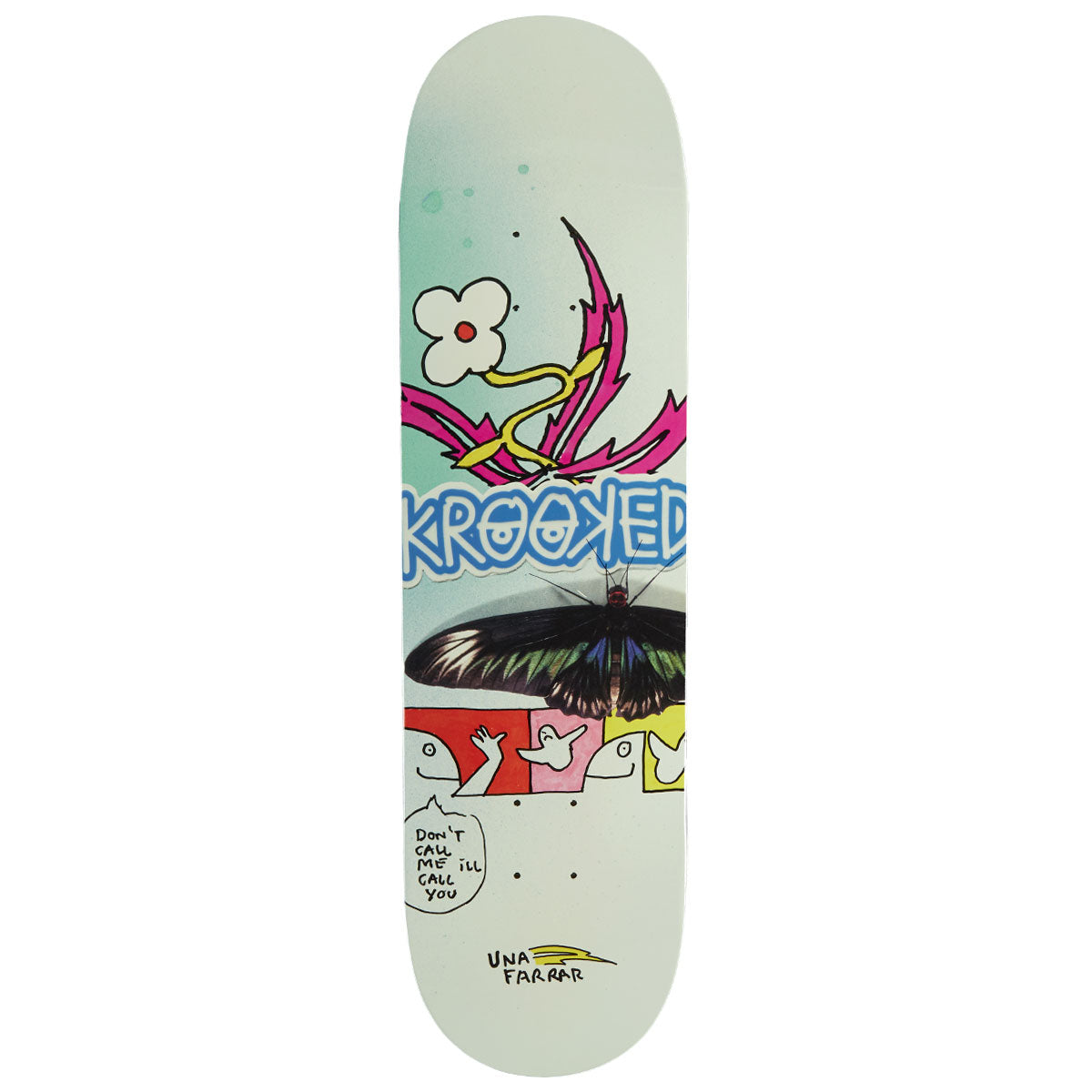 Krooked Una Butterfly Call Skateboard Deck - 8.50