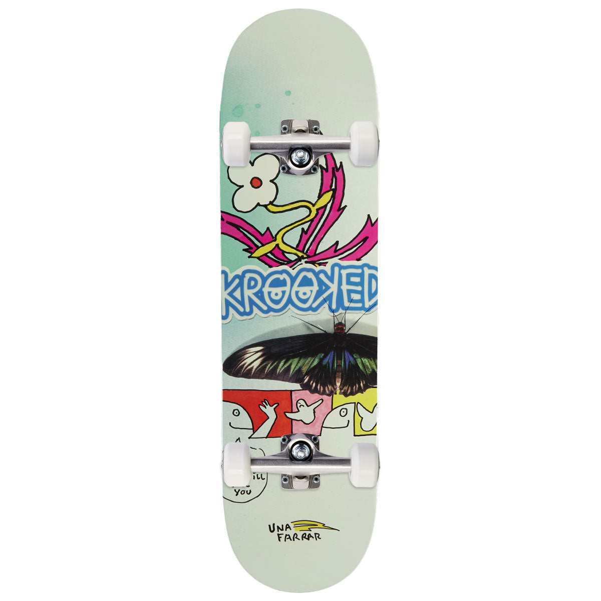 Krooked Una Butterfly Call Skateboard Complete - 8.50