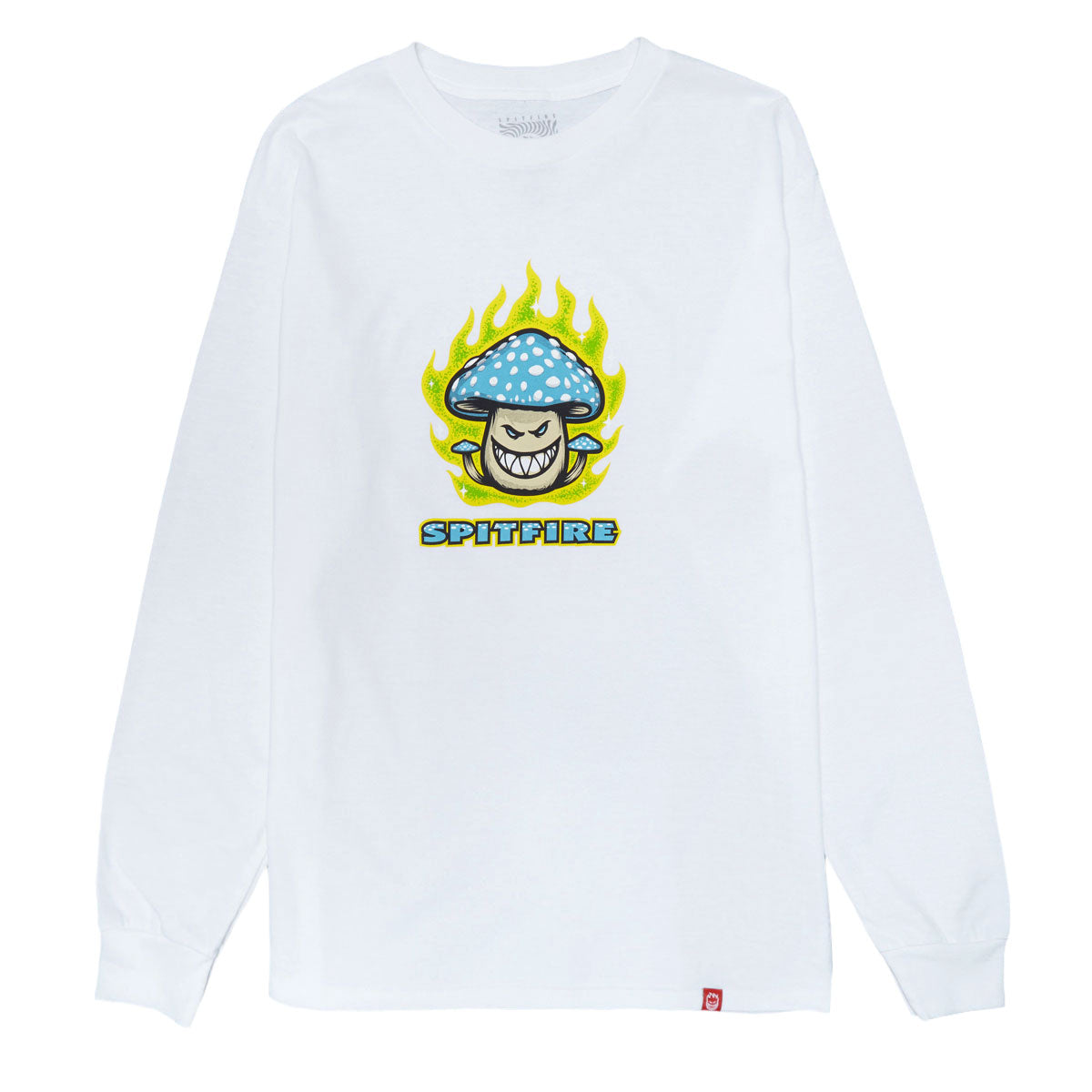 Spitfire Mushroom Bighead Long Sleeve T-Shirt - White/Multi Color image 1