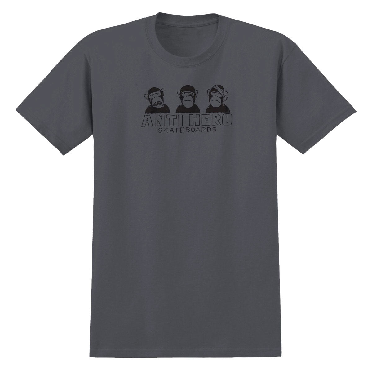 Anti-Hero No Evil T-Shirt - Asphalt/Black image 1