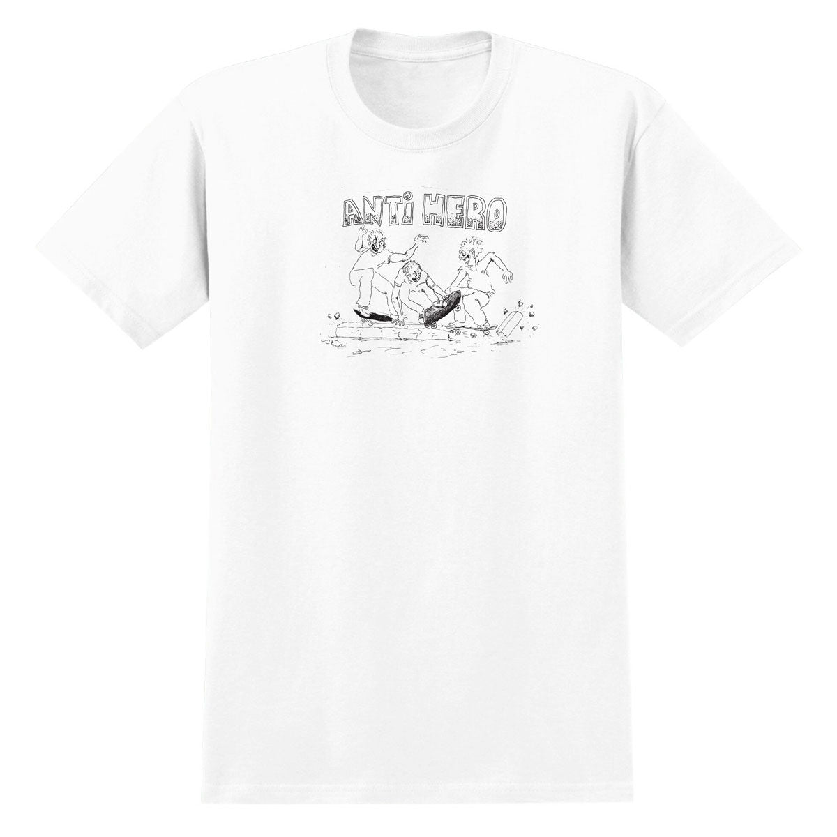 Anti-Hero Curb Pit T-Shirt - White/Black image 1