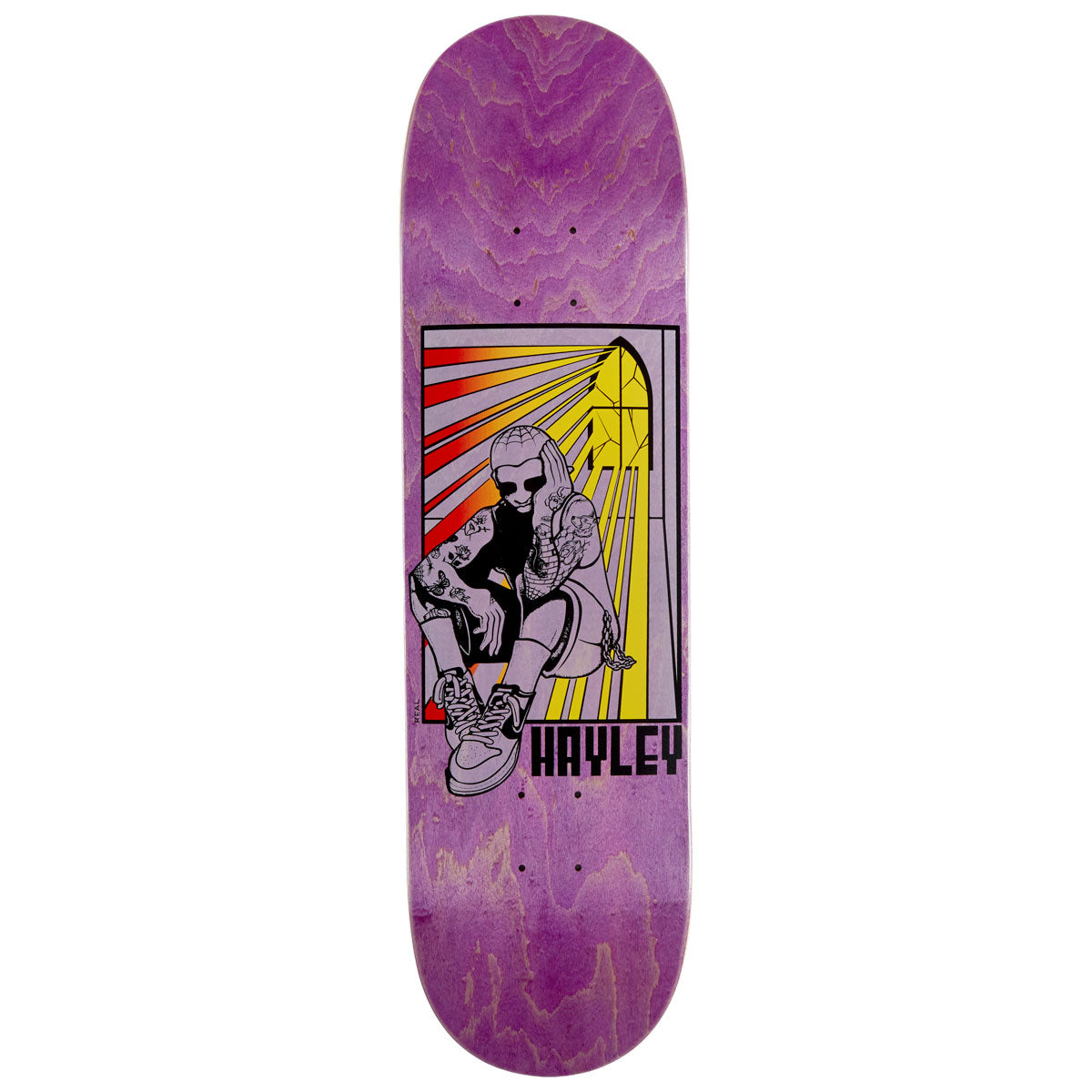 Real Hayley Stained Skateboard Deck - Purple - 8.50