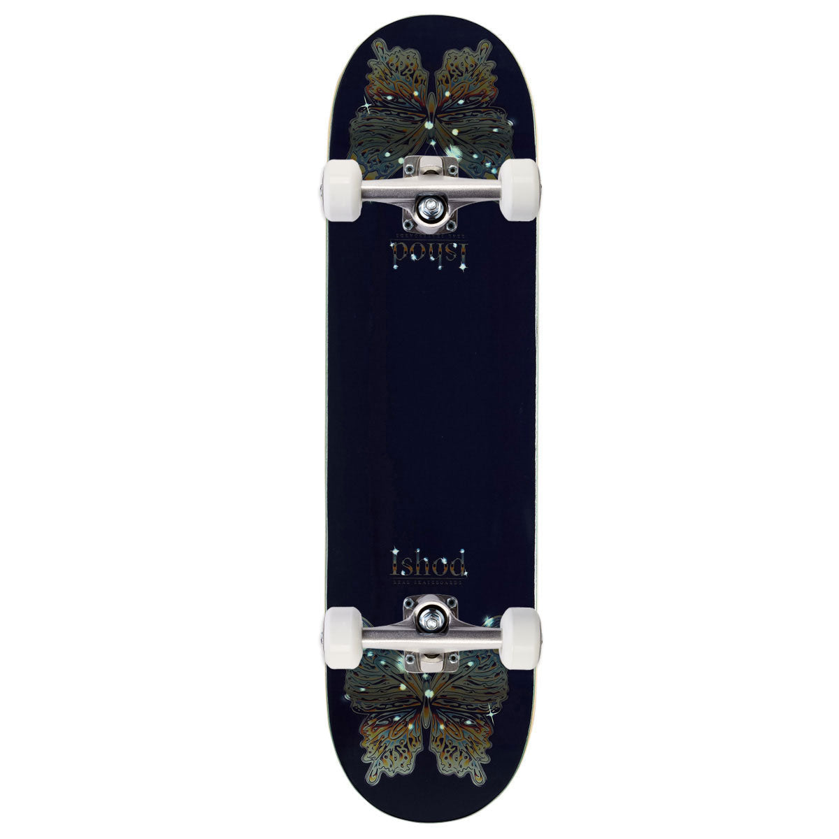 Real Ishod Mariposa Chrome Redux Twin Tail Skateboard Complete - Navy - 8.25