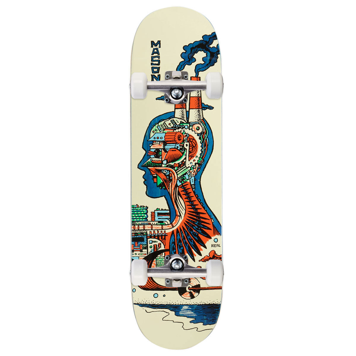 Real Mason Artificial Skateboard Complete - Cream - 8.28
