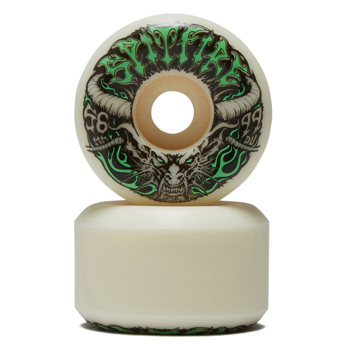 Spitfire Team Demon Redux F4 99 Conical Full Skateboard Wheels - Natural - 56mm image 2