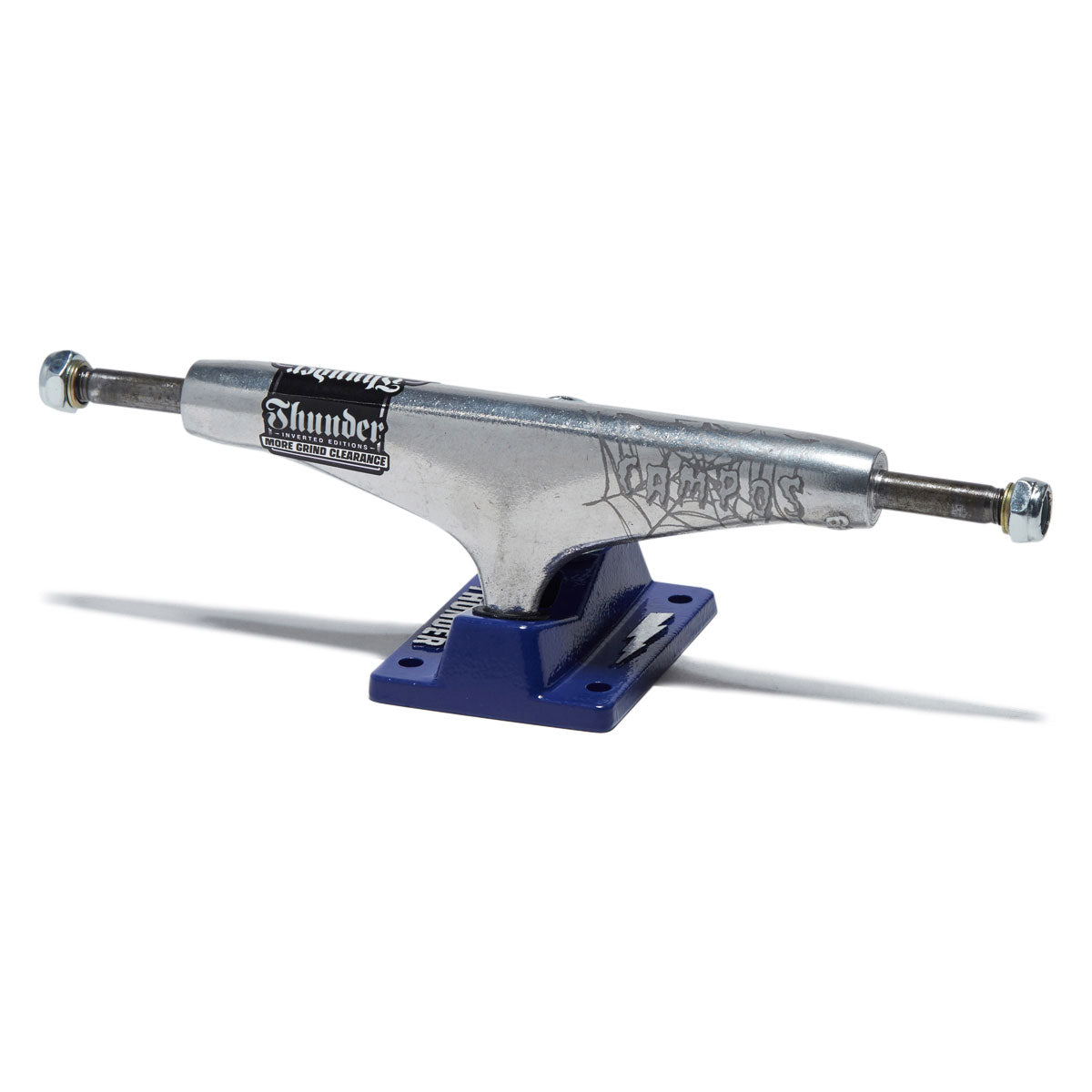 Thunder Joseph Campos Menace Inverted Editions Skateboard Trucks - Polished/Blue - 148mm image 1