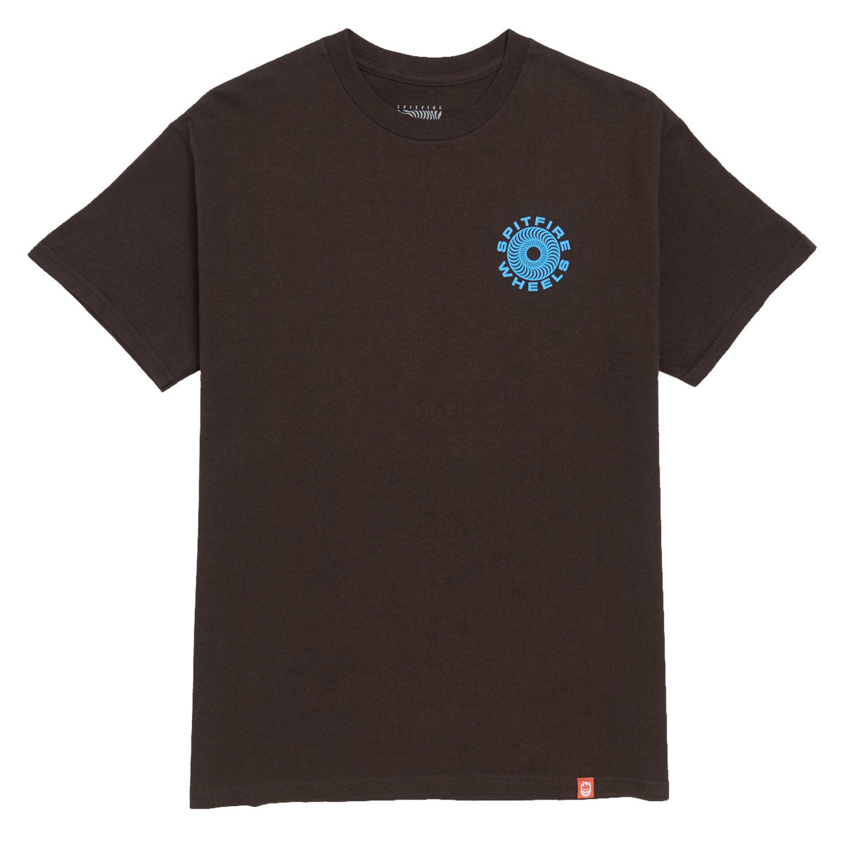 Spitfire Classic '87 Swirl Fill T-Shirt - Dark Chocolate/Blue/White image 2