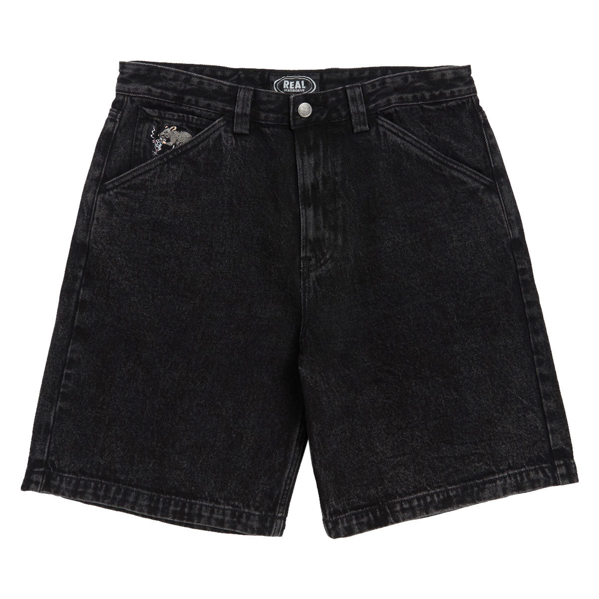 Real Street Cleaner Denim Shorts - Black Stone/Acid Wash image 1