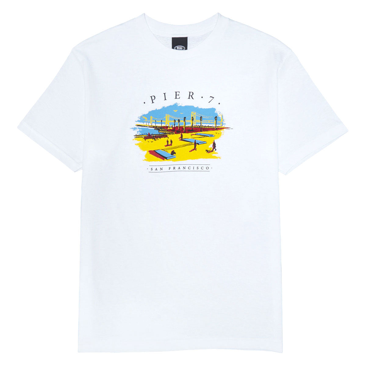 Real Pier 7 T-Shirt - White/Multi Color image 1