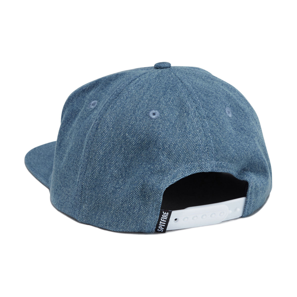 Spitfire Bighead Fill Snapback Hat - Washed Denim/Red image 2
