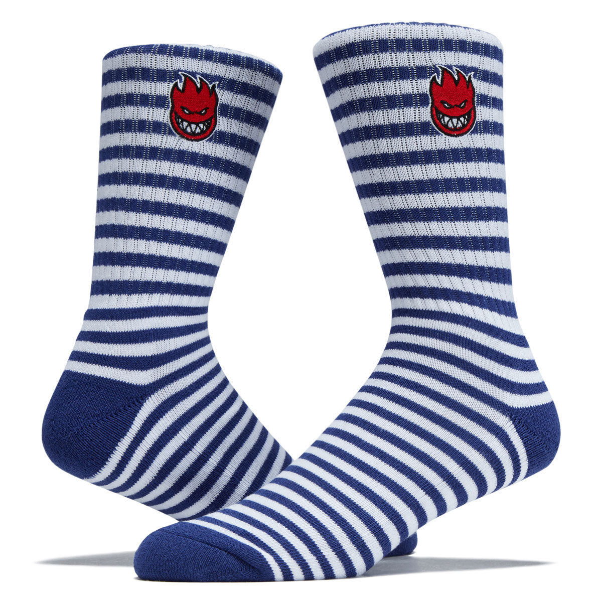 Spitfire Bighead Fill Stripe Emb Socks - Blue/White image 2