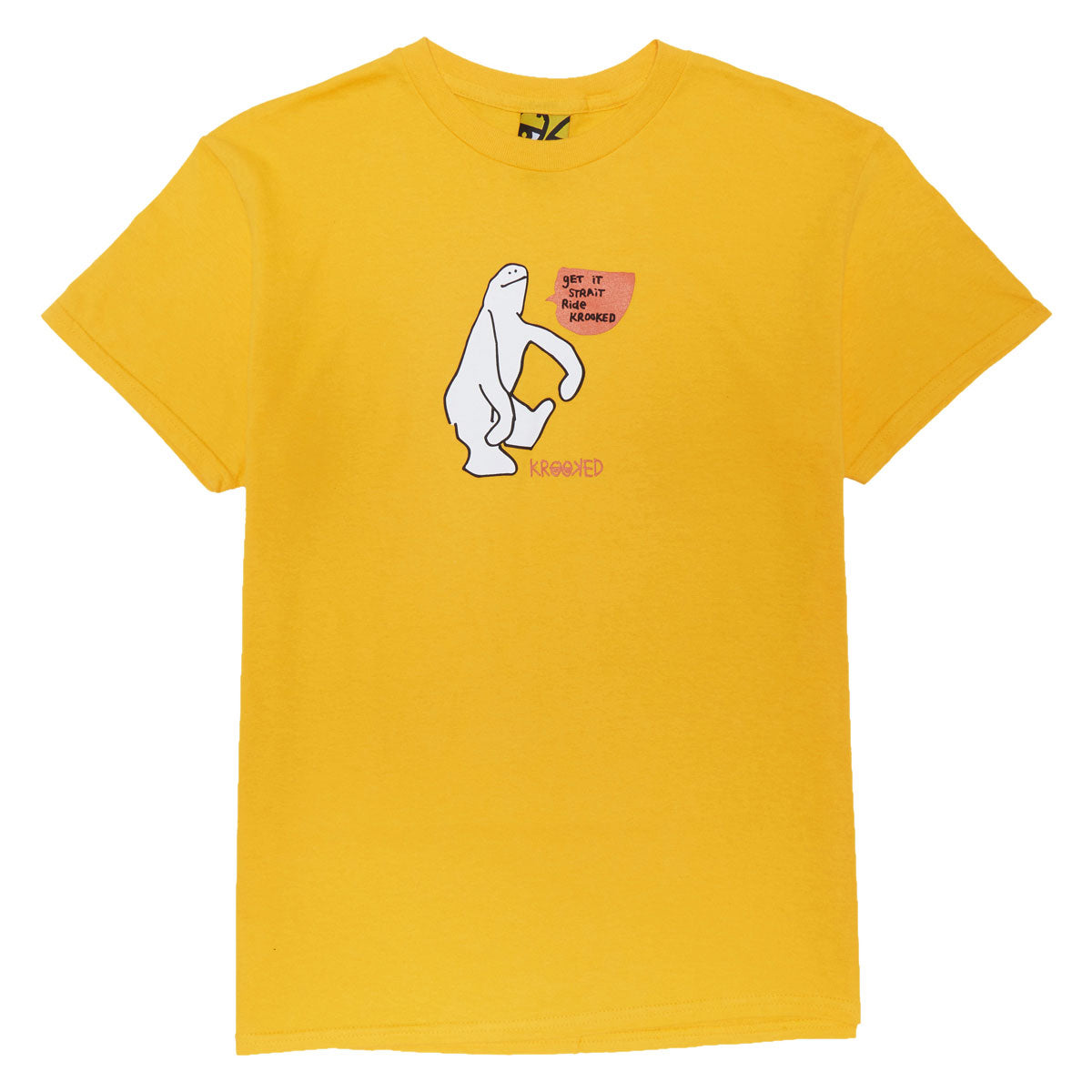 Krooked Get It Strait T-Shirt - Gold/White/Black/Orange image 1