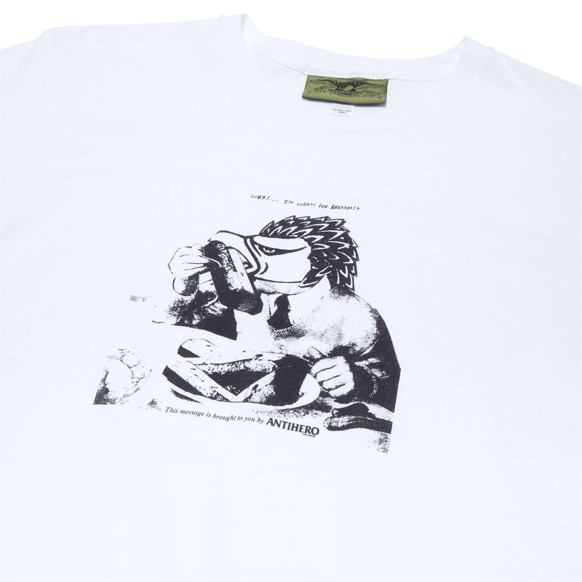 Anti-Hero Tasty Curbs T-Shirt - White/Black Tonal image 2