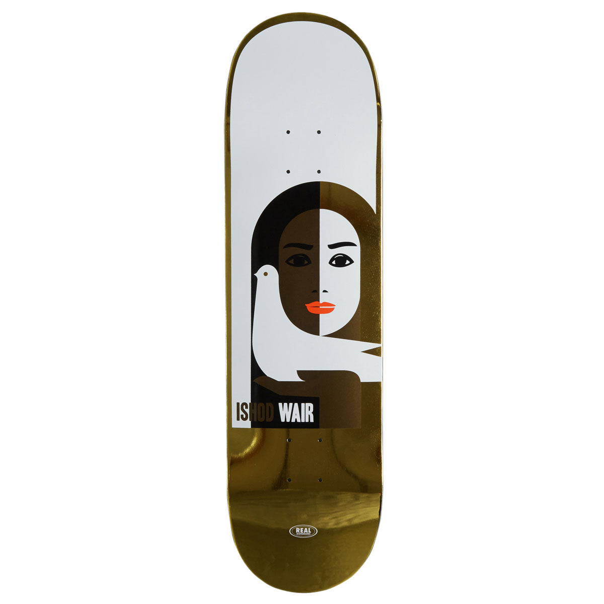 Real Ishod Peace LTD Foil DBX Skateboard Deck - Gold - 8.50