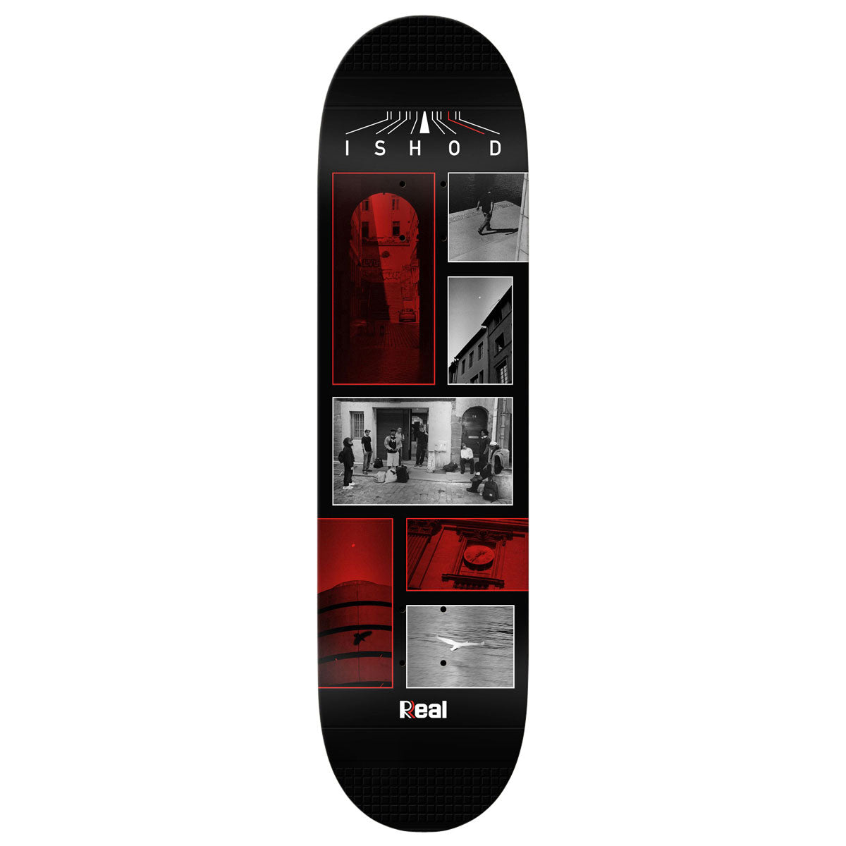 Real Ishod Photos Twin Tail Slick Skateboard Deck - Black - 8.30