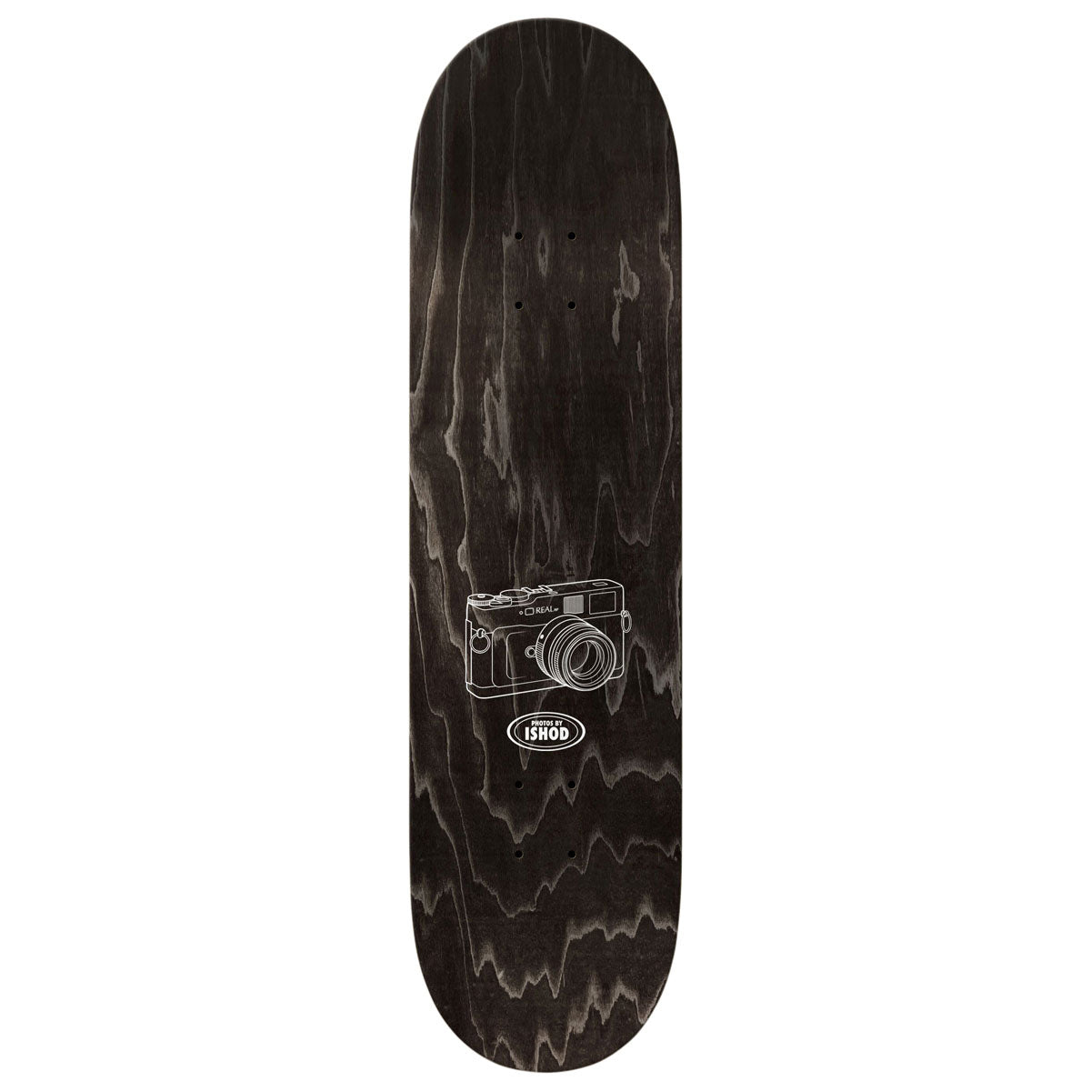 Real Ishod Photos Twin Tail Slick Skateboard Deck - Black - 8.30