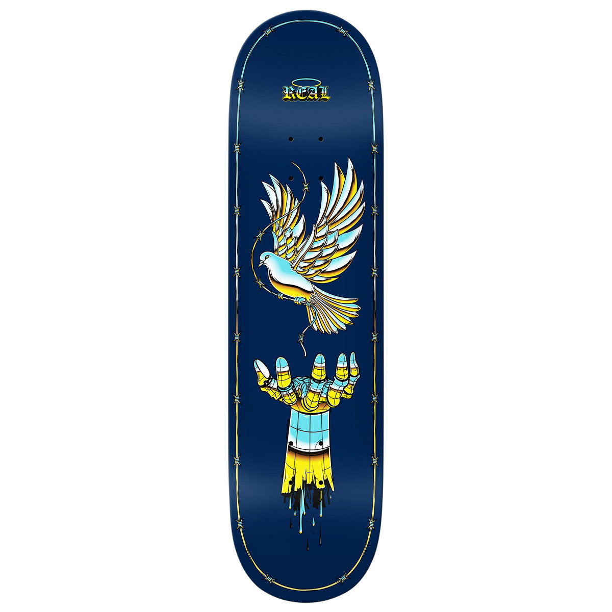 Real Team Synthetic Peace Skateboard Deck - 8.50