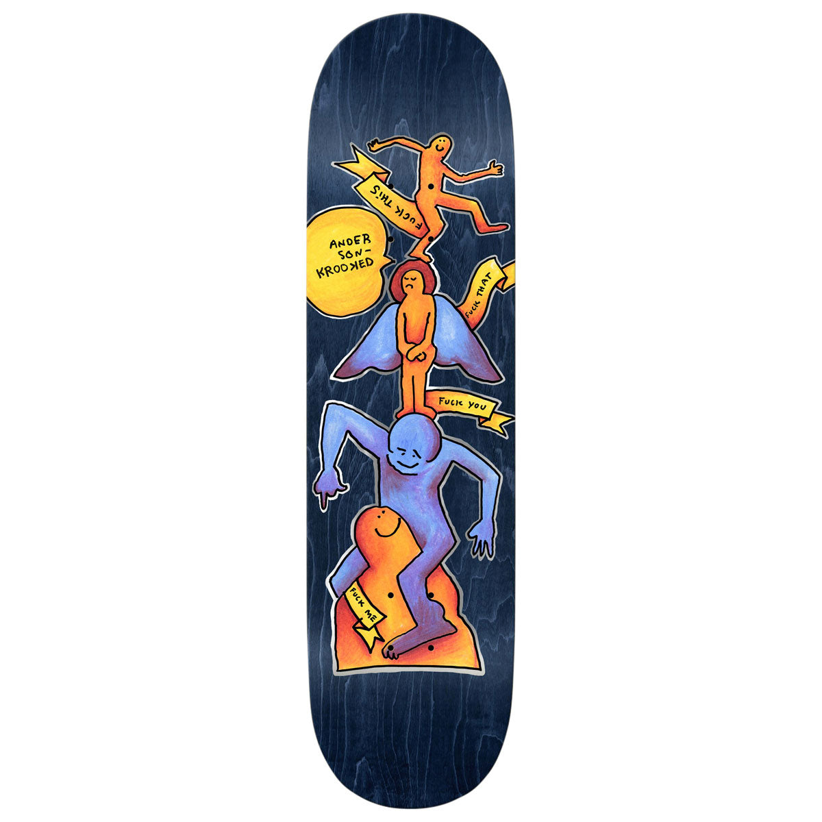 Krooked Manderson Stack Skateboard Deck - 8.38