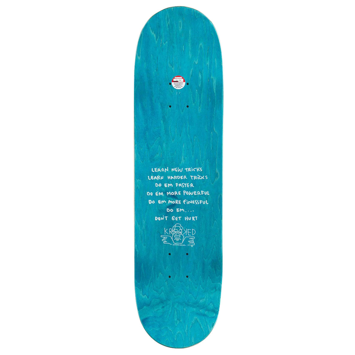 Krooked Knock Brain And Bird Skateboard Deck - Orange - 8.50