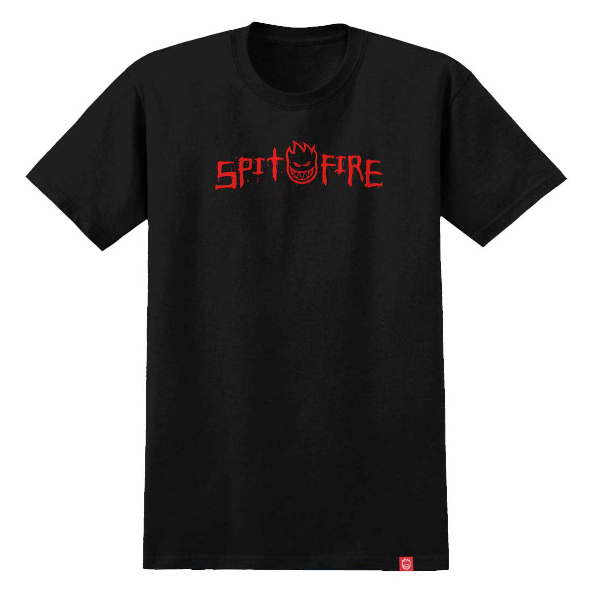 Spitfire Rough Scribble T-Shirt - Black/Red Print image 1