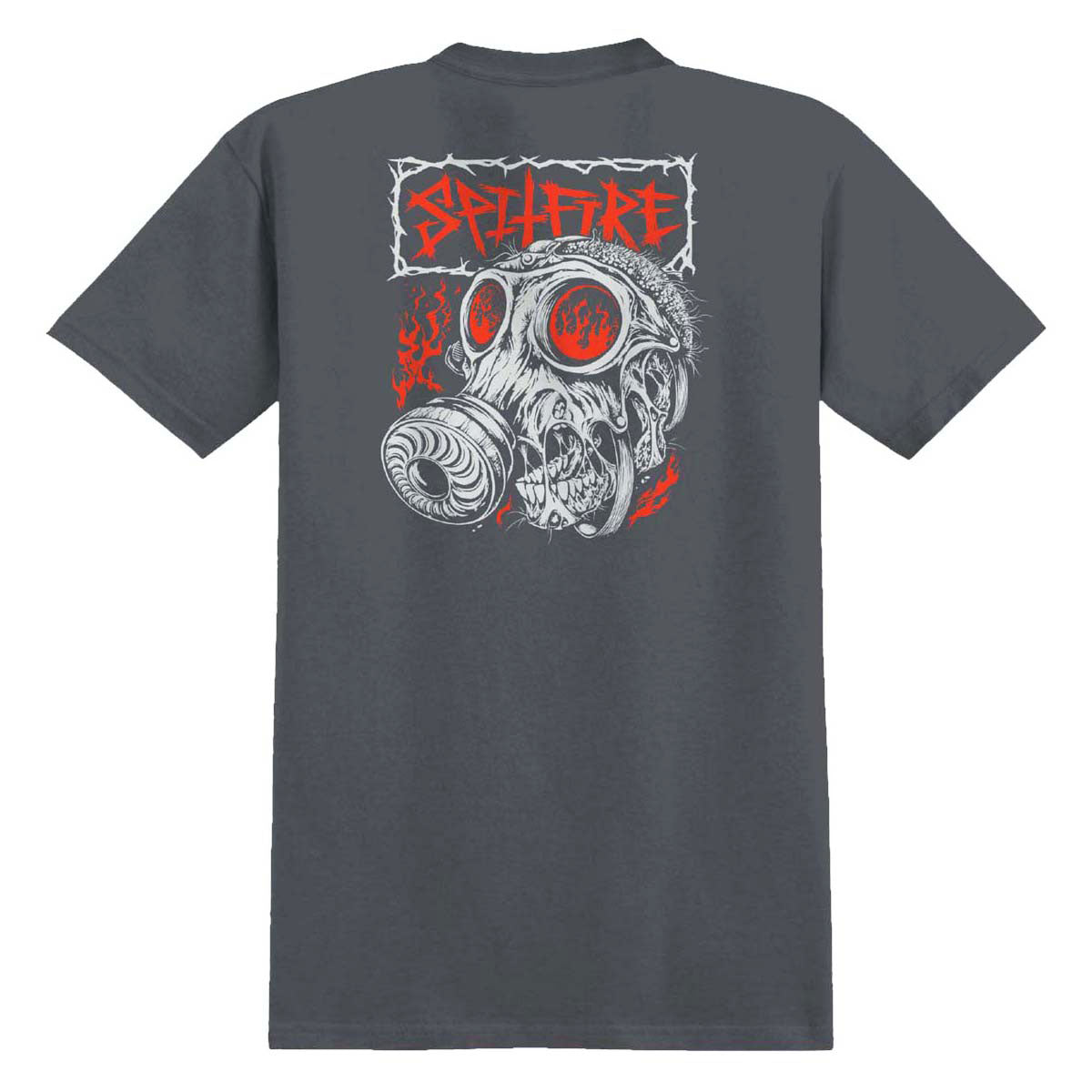 Spitfire Gas Mask T-Shirt - Charcoal/Multi Color Prints image 1