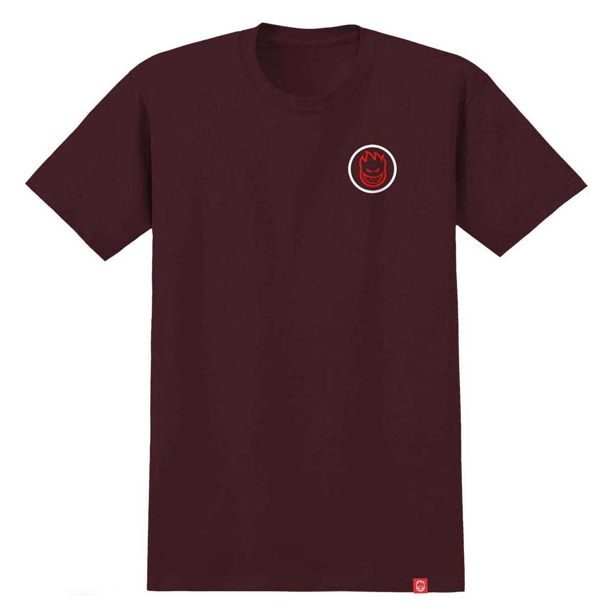 Spitfire Classic Swirl Overlay T-Shirt - Burgundy/Red/White Prints image 2