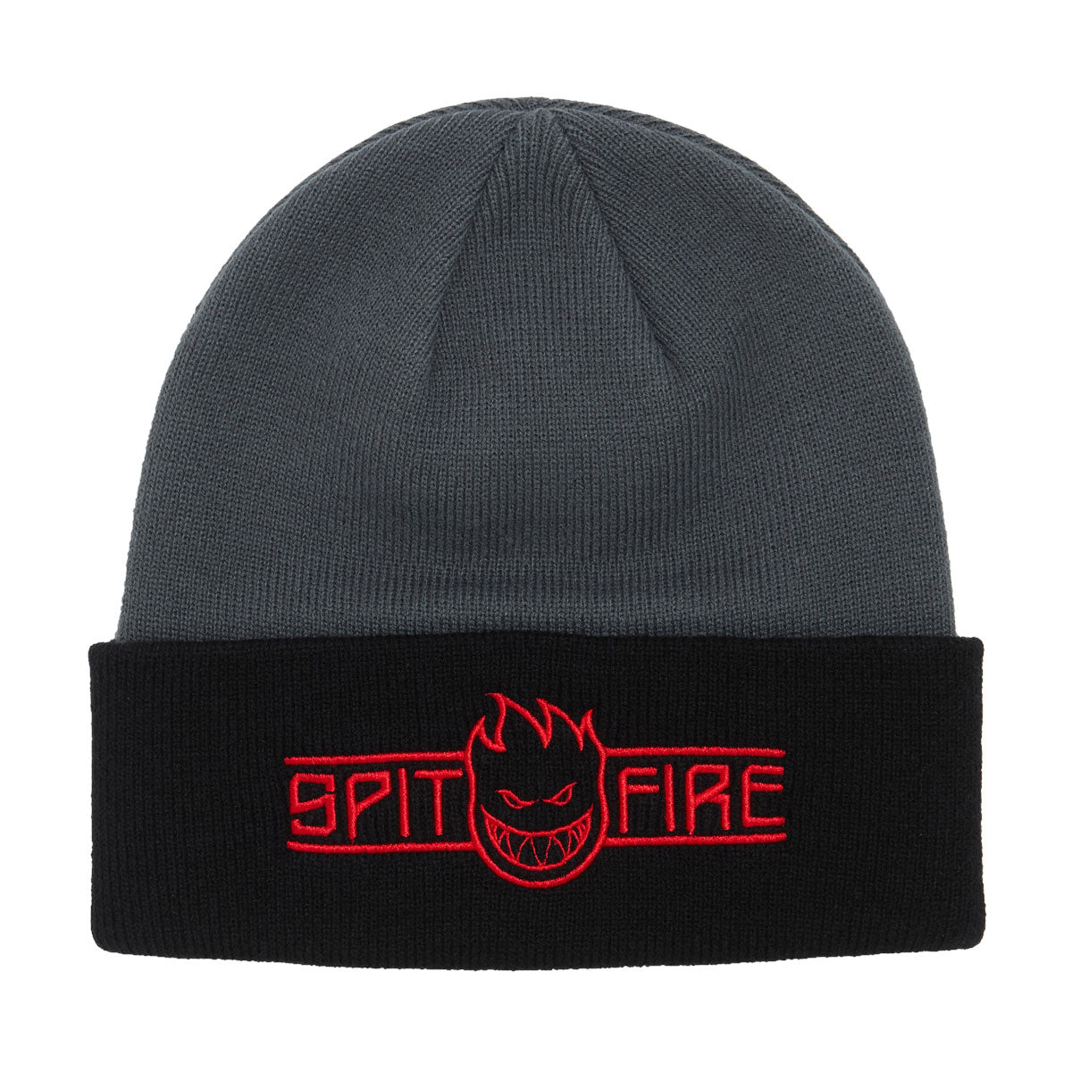 Spitfire LTB Arch Bighead Script Beanie - Charcoal/Black/Red image 1