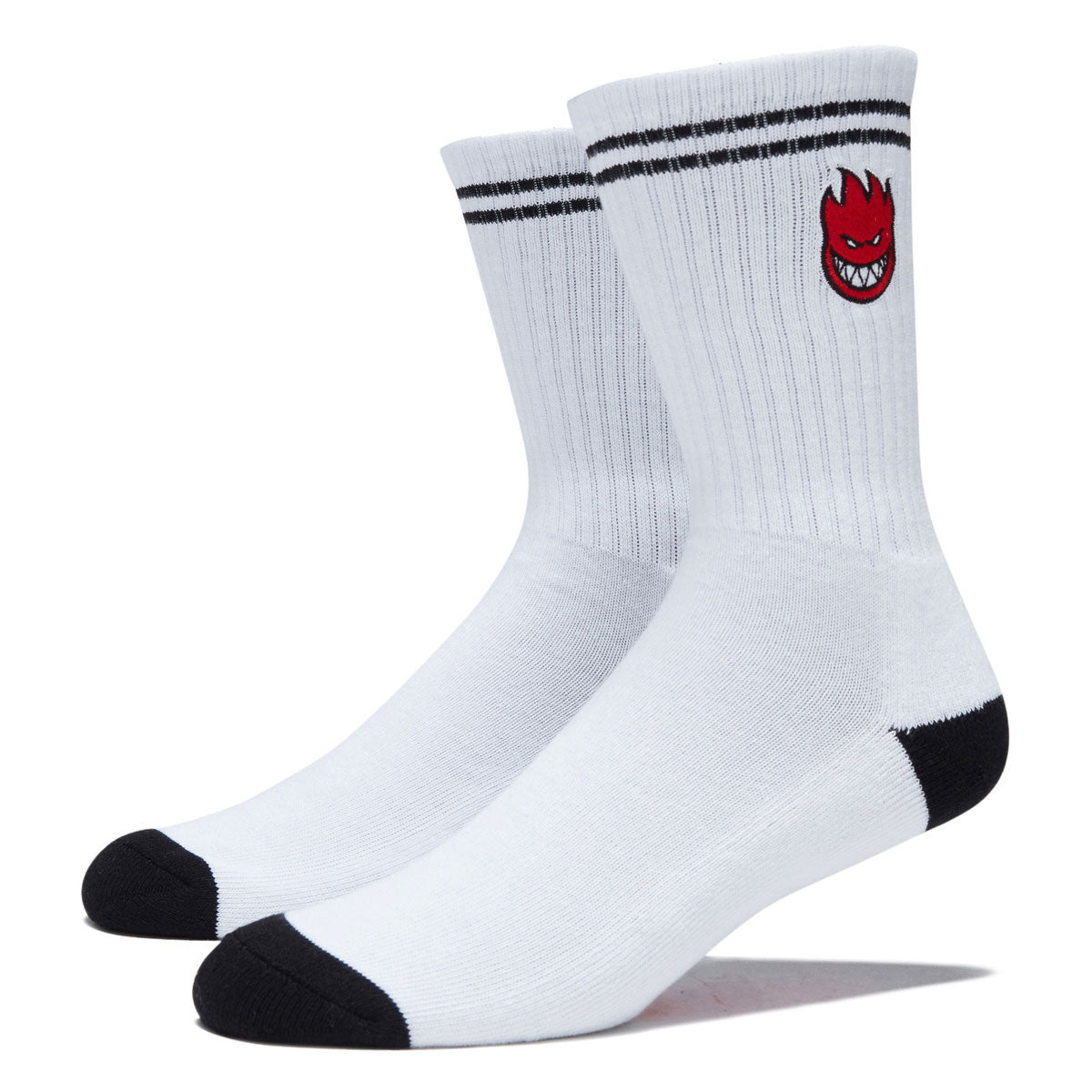 Spitfire Bighead Fill Emb Socks - White/Black/Red image 1