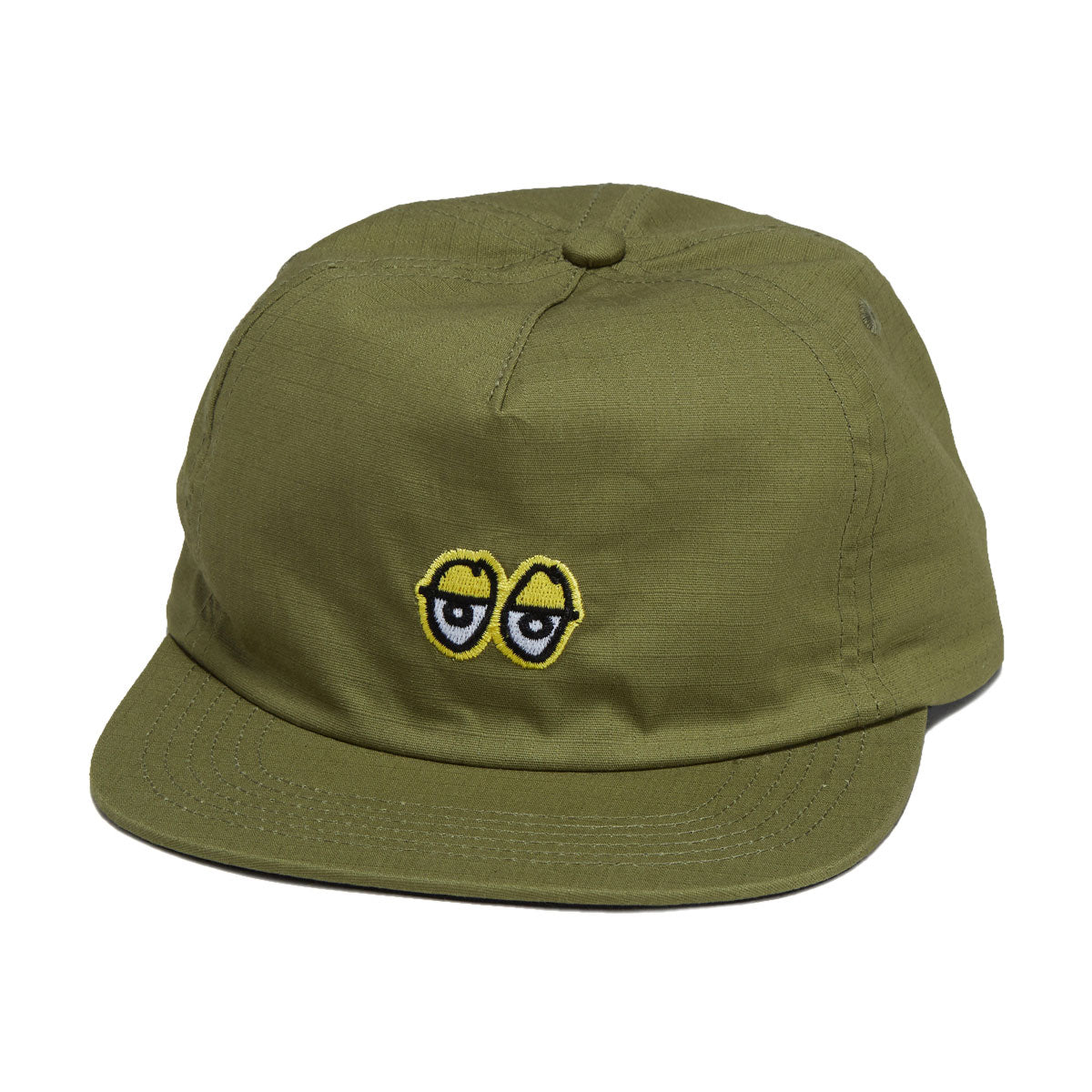 Krooked Eyes Hat - Olive/Yellow image 1