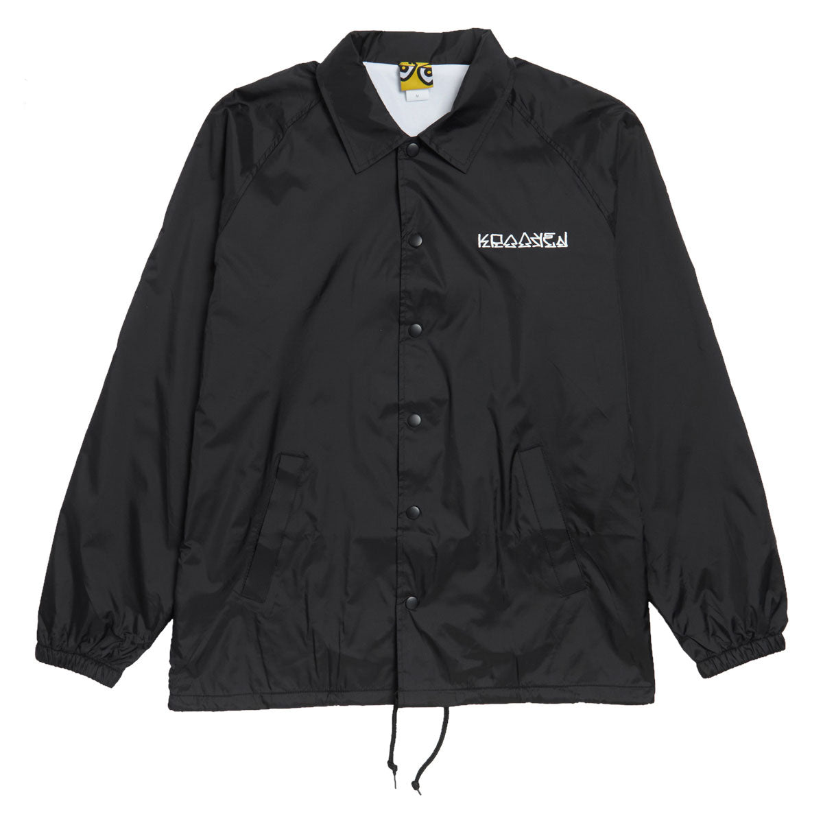 Krooked Tarragon Windbreaker Coaches Jacket - Black/White Prints image 1