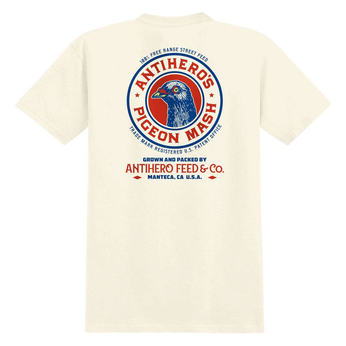 Anti-Hero Pigeon Mash II Pocket T-Shirt - Natural/Multi Color Prints image 1