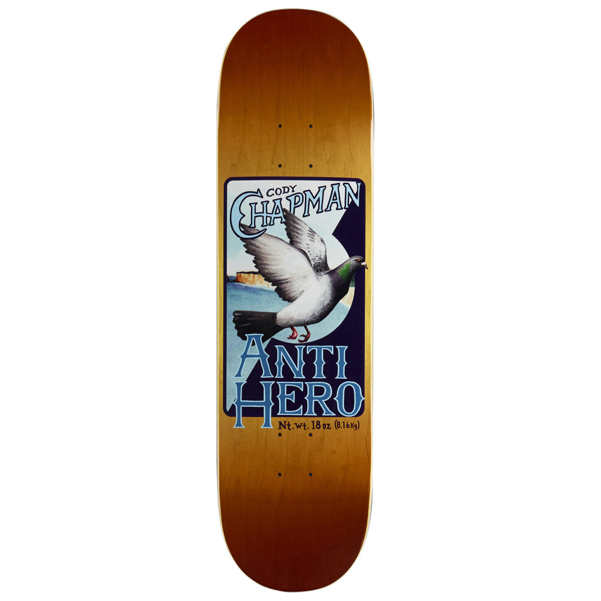 Anti-Hero Chapman Homers Skateboard Deck - Yellow - 8.32