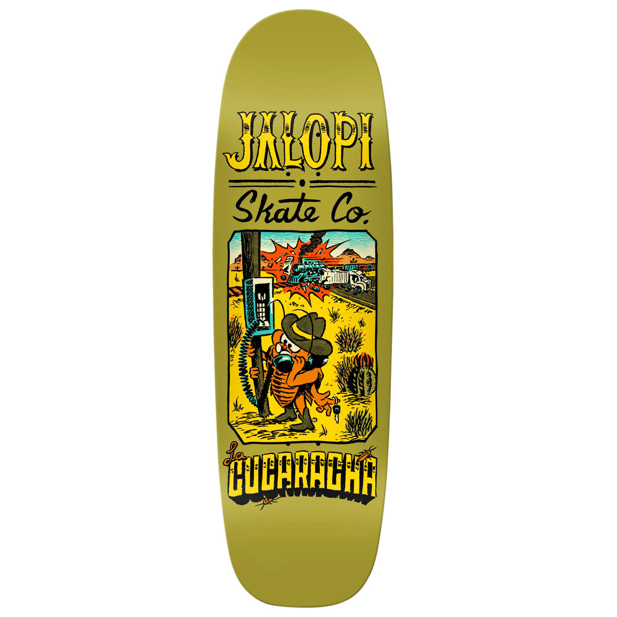 Anti-Hero Team Jalopi Cucaracha Skateboard Deck - Brown - 9.69