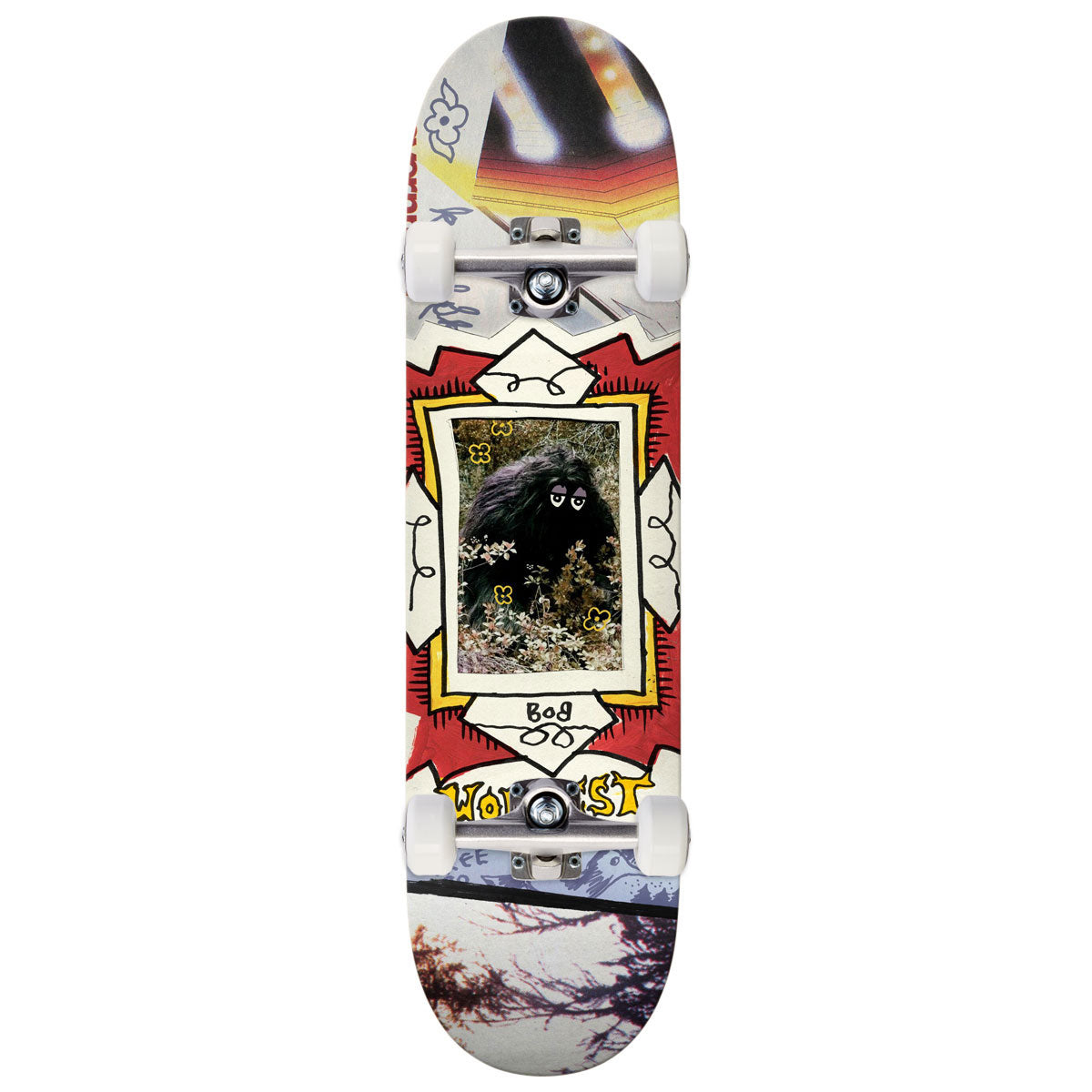 Krooked Worrest Big Foot Twin Tail Slick Skateboard Complete - 8.30