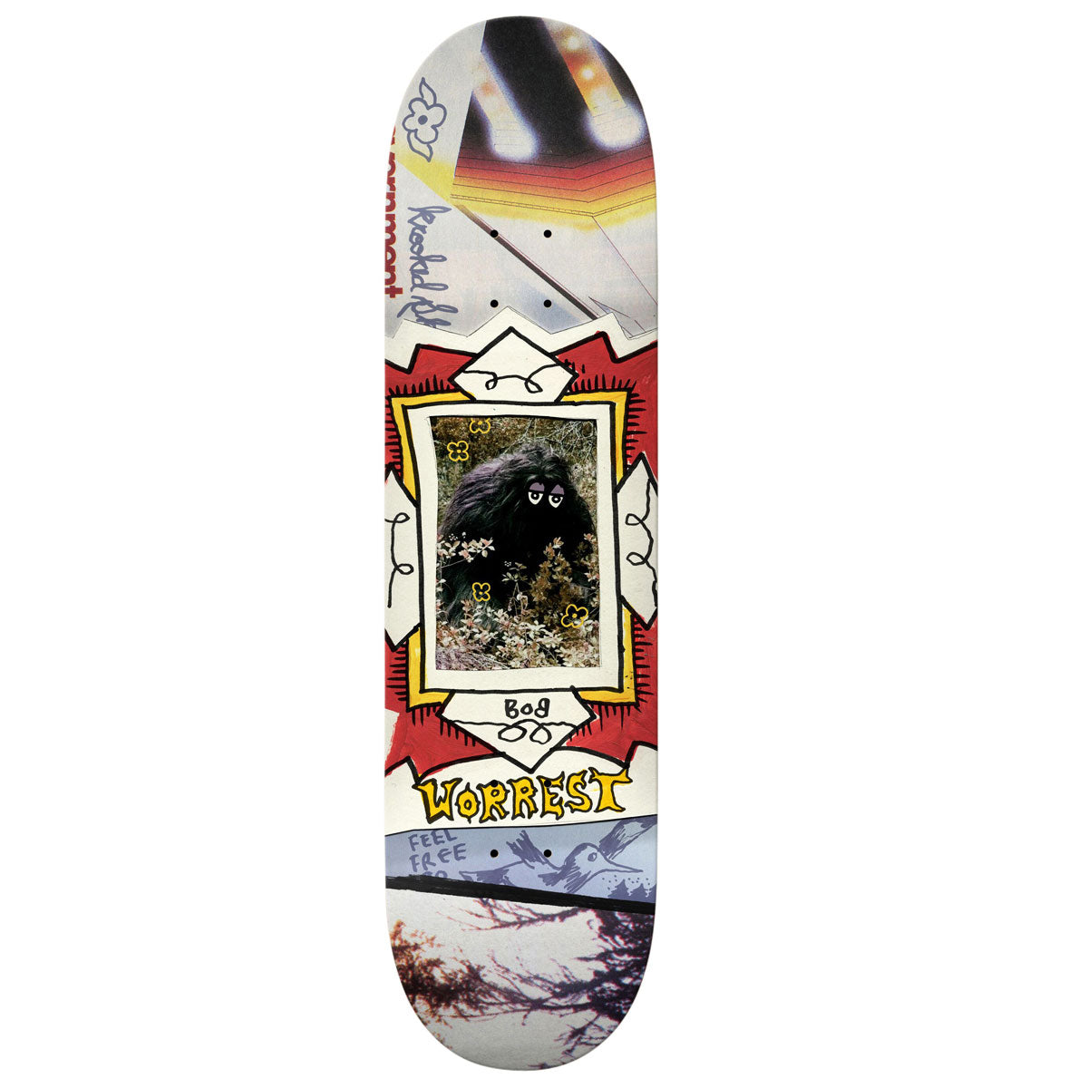 Krooked Worrest Big Foot Twin Tail Skateboard Deck - 8.75