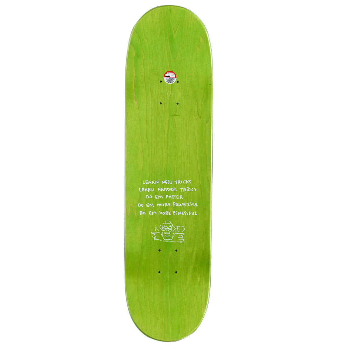 Krooked Team Eyes Skateboard Deck - Silver Foil - 8.50