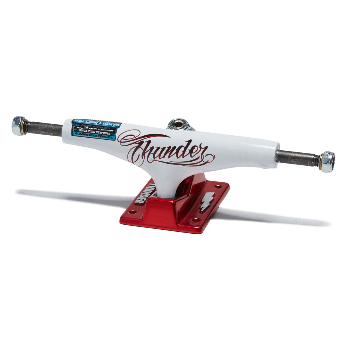 Thunder Team Flash Hollow Lights Skateboard Trucks - White/Red - 148mm image 1