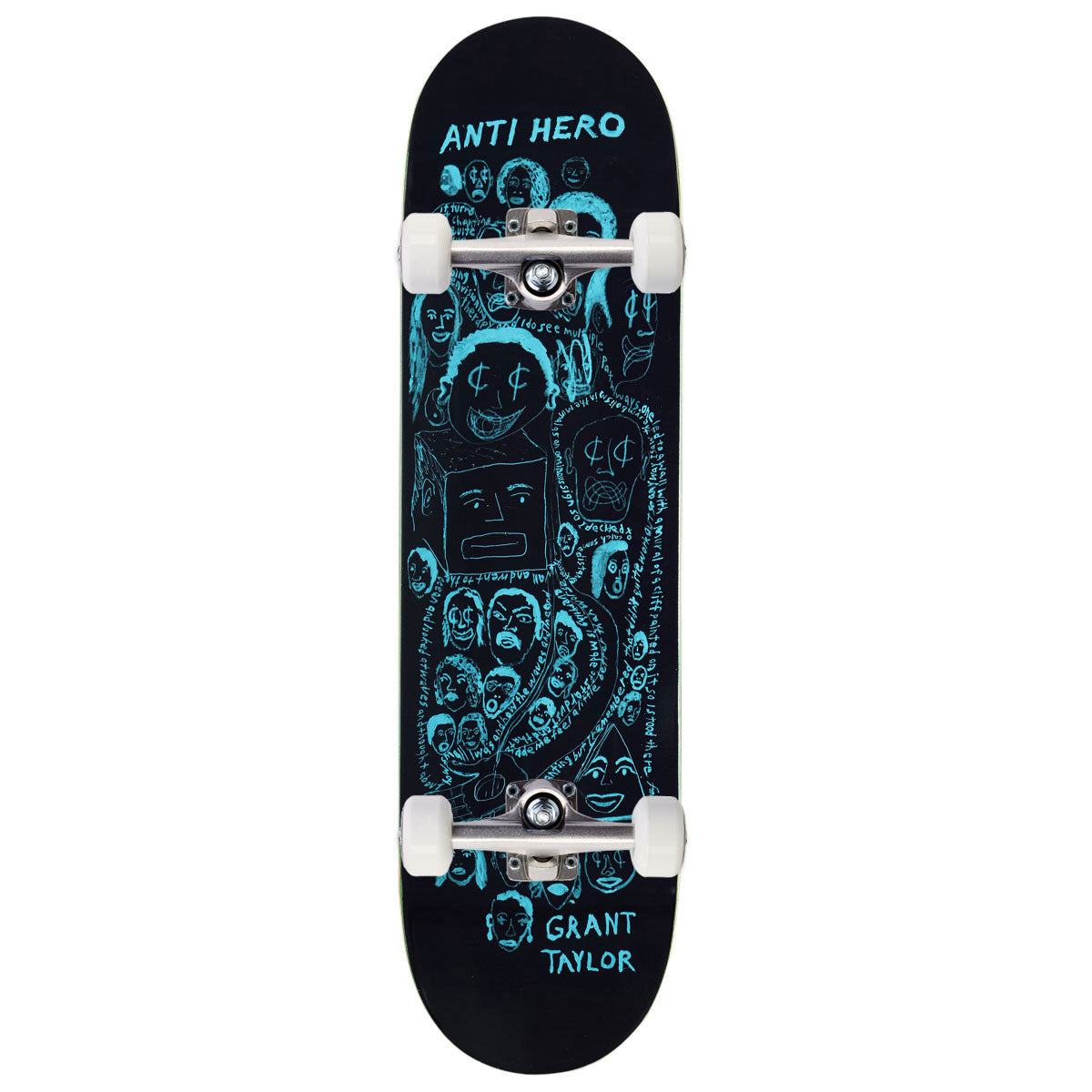 Anti-Hero DBX Grant Expressions Skateboard Complete - Black - 8.38